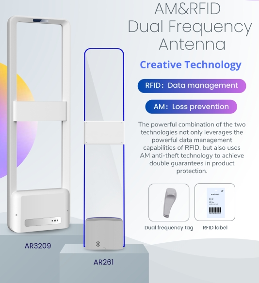 AM+RFID pintu saluran frekuensi, disyorkan untuk kedai kasut dan pakaian!